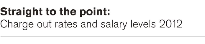 Charge out rates and salary levels 2012